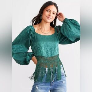 Satin Fringe Cropped Top
WILLOW & ROOT